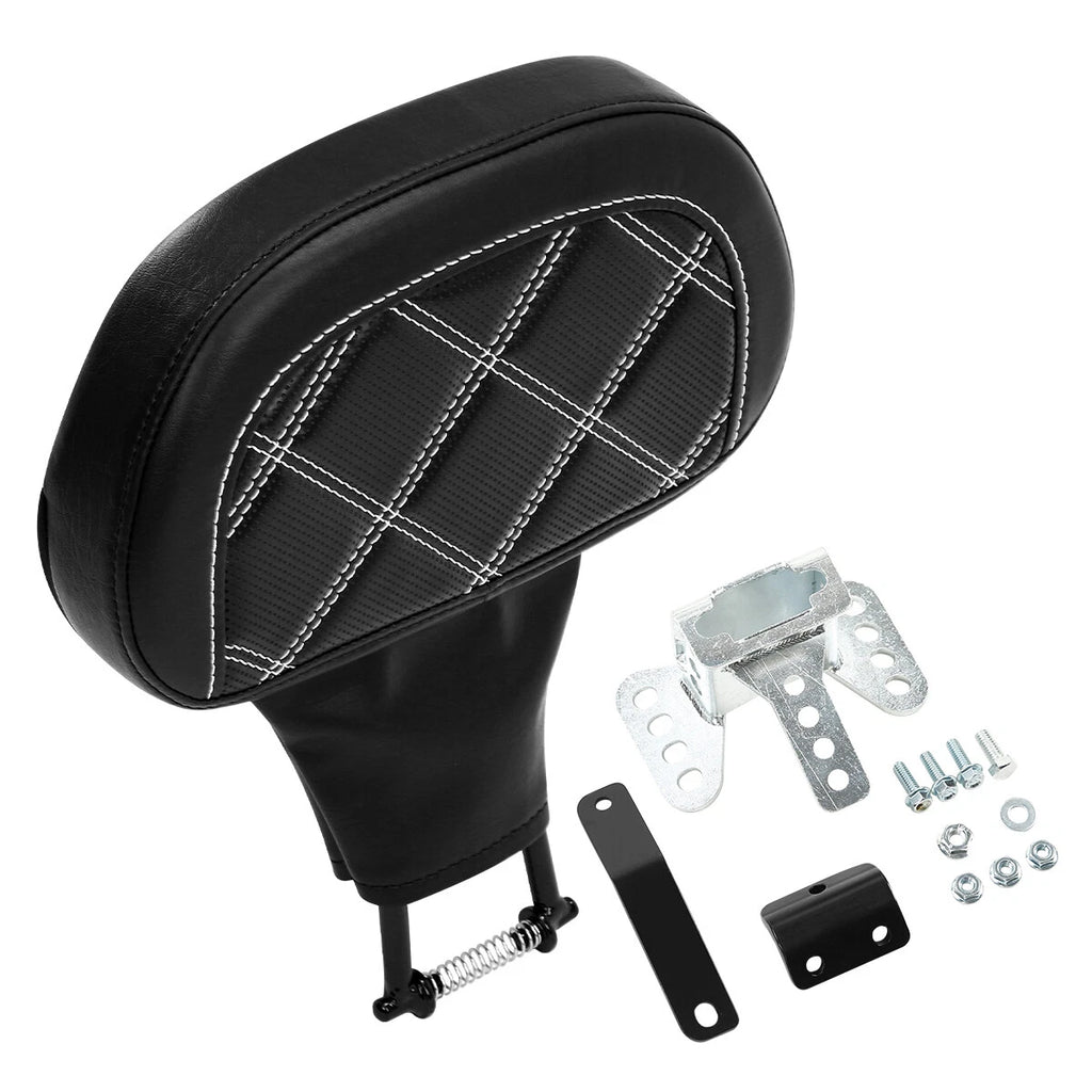 Black Rider Driver Backrest Pad for Harley Road Electra Street Glide (1988–2023)
