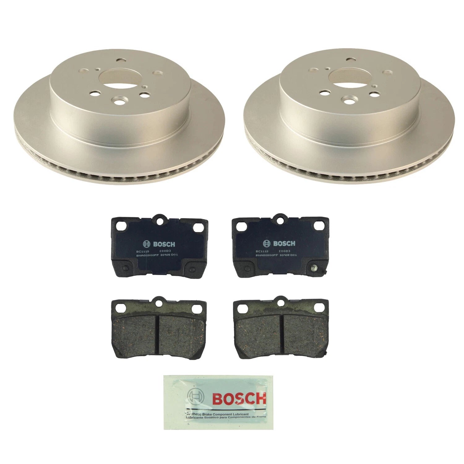 2X Rear Vented Rotors & Ceramic Brake Pads for Lexus IS250 IS350 (2006–2013)