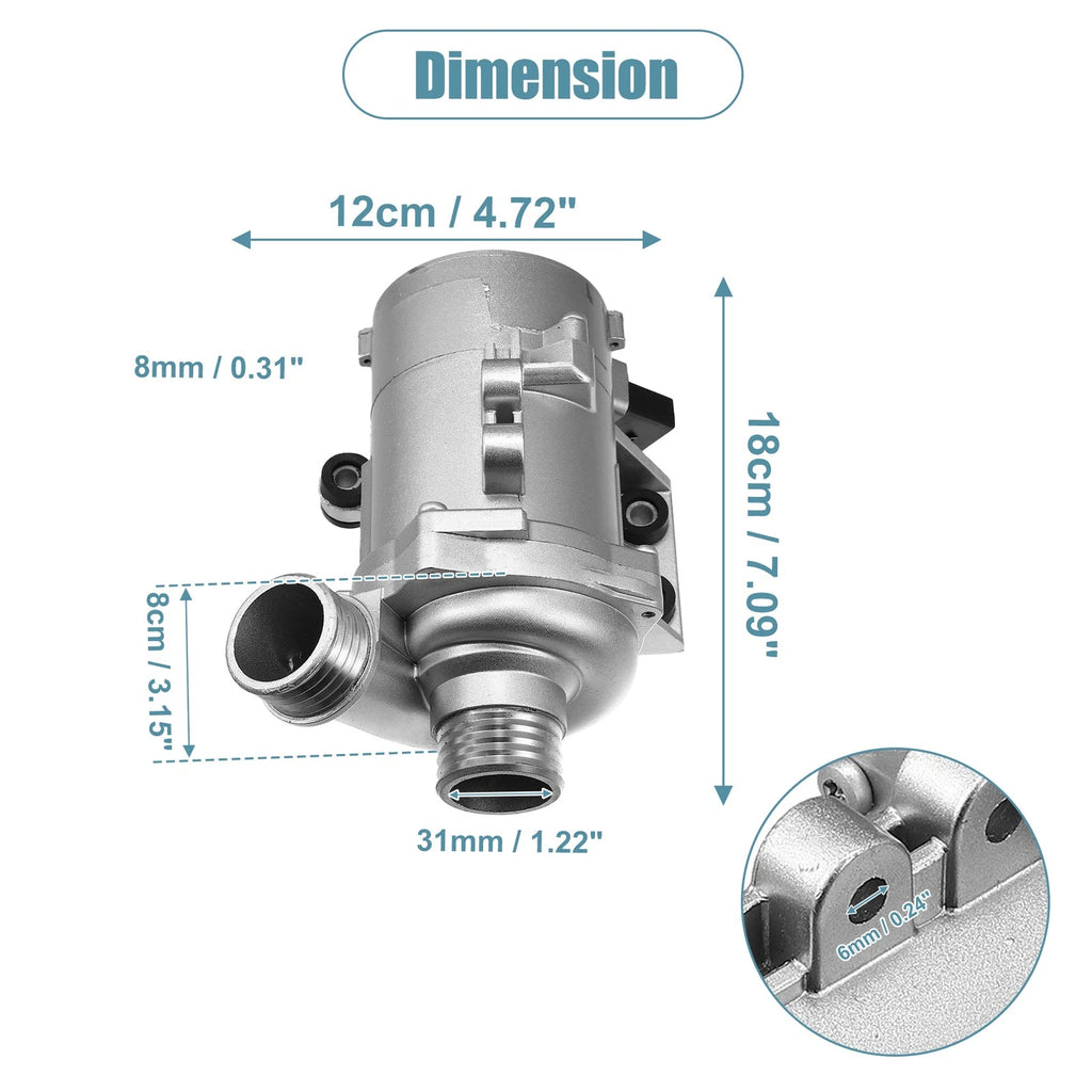 Electric Engine Water Pump for BMW 135i 328i 530i 528i M3 X3 X5 (2007–2013) 11517586925