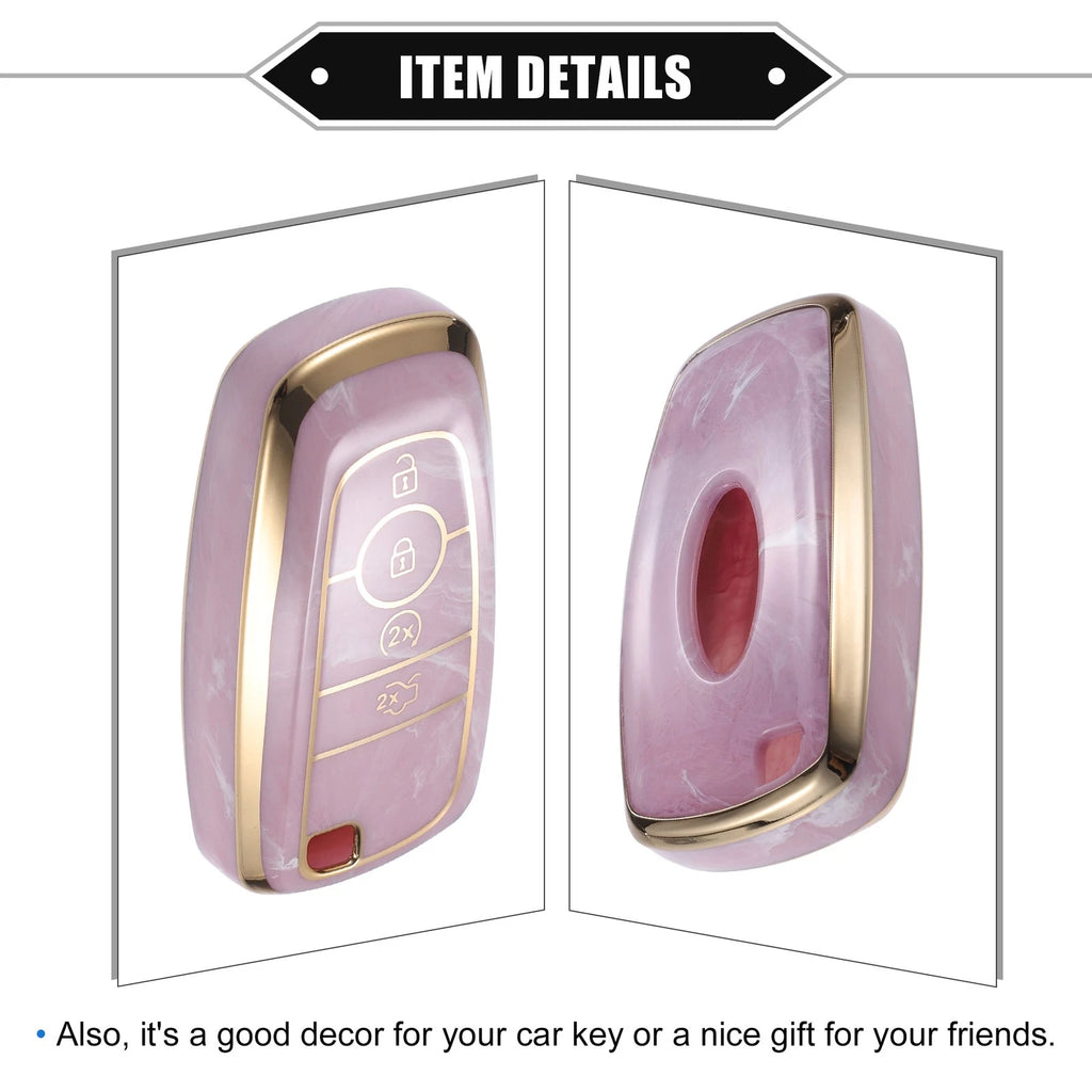 Set of 4 TPU Key Fob Cover Cases for Ford Explorer, Ecosport, Mustang 