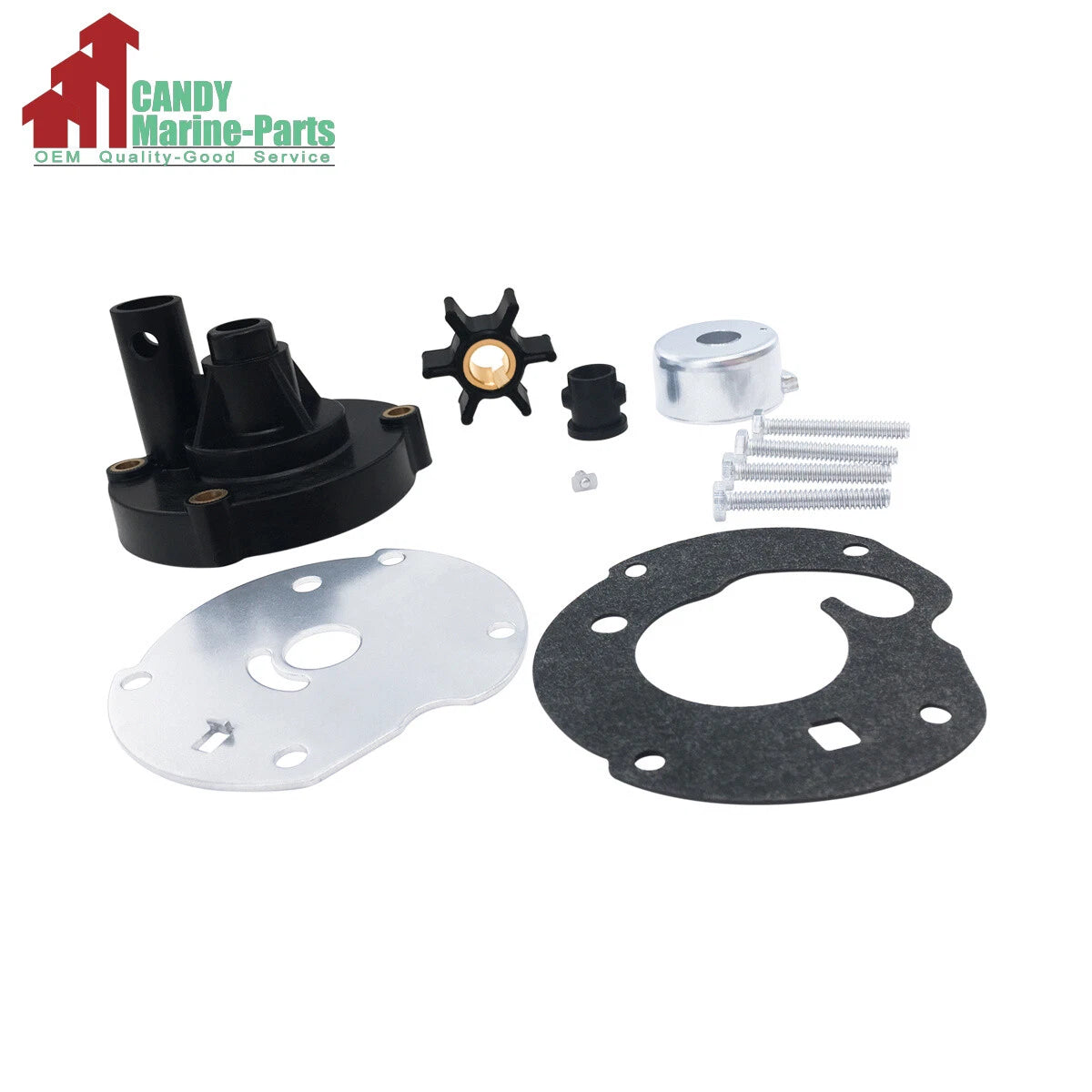 Water Pump Impeller Kit for Evinrude Johnson 6HP (1965–1979) Replaces 763758