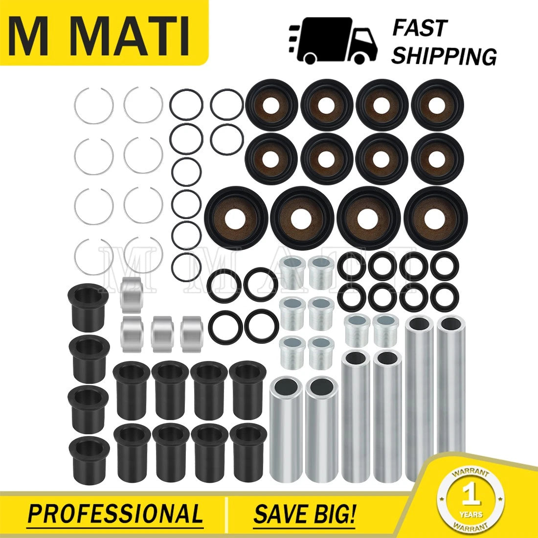 Set of 2 Rear Upper Lower A-Arm Bushing Shaft for Honda TRX680 FA/FGA TRX650 FA/FGA