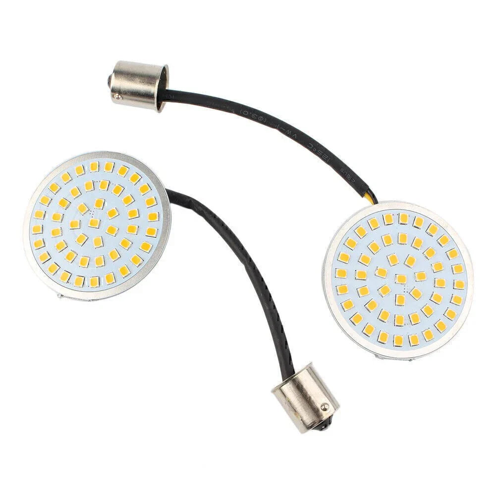 48 Amber LED Turn Signal Light Bulb for Bobber Chopper Cafe Racer