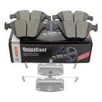 Set of 4 Bosch QuietCast Front Ceramic Brake Pads for BMW E82 E60 E63 E64 E66 E89 E90 (2007–2013)