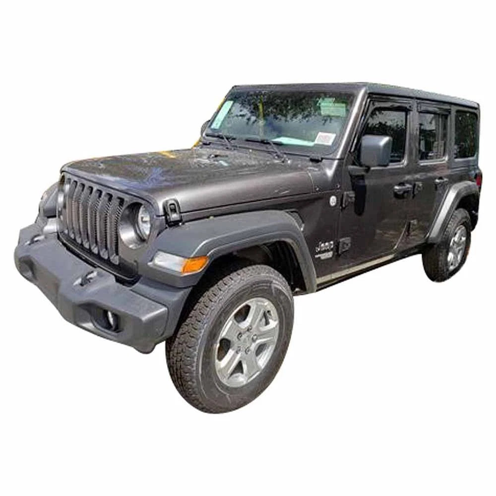 Smoke Low Profile Wind Deflector [Set of 4] for 2018-20 Jeep Wrangler/Gladiator