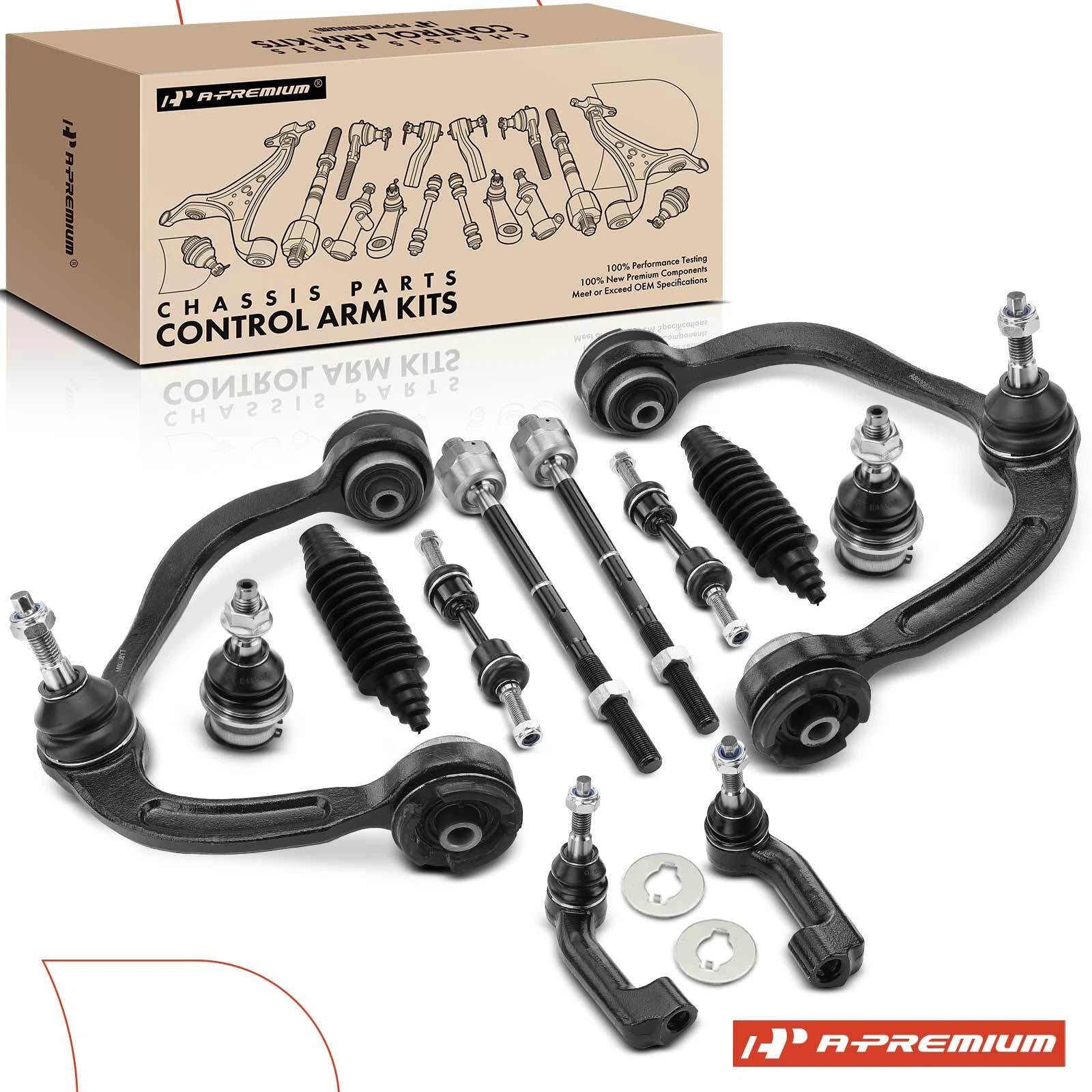 Set of 12 Front Control Arms & Ball Joints for Ford F-150