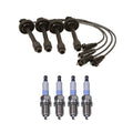 Denso Wire Set & 4 Double Platinum Spark Plugs for Chevy Prizm (1998–2002)