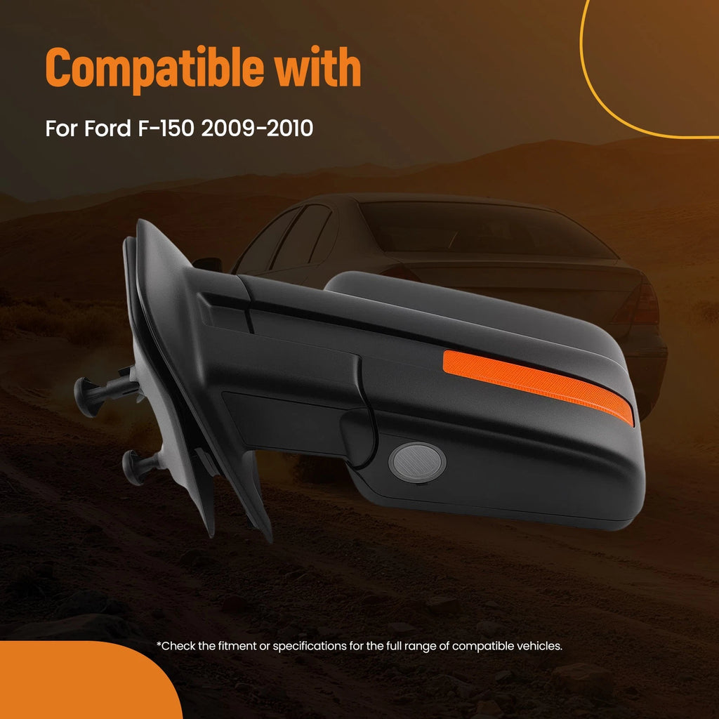 Left Side View Mirror for Ford F-150 (2009–2010) 9L3Z17683CB Heated Signal