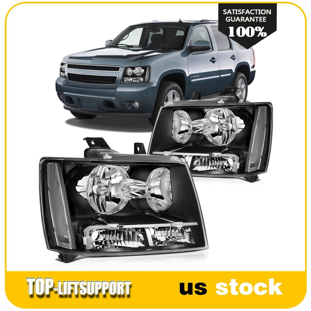 Set of 2 Headlight Assemblies for Chevy Avalanche Suburban Tahoe