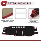 Dashboard Cover Mat for Toyota RAV4 (2019–2021) Sun Protector Black Red
