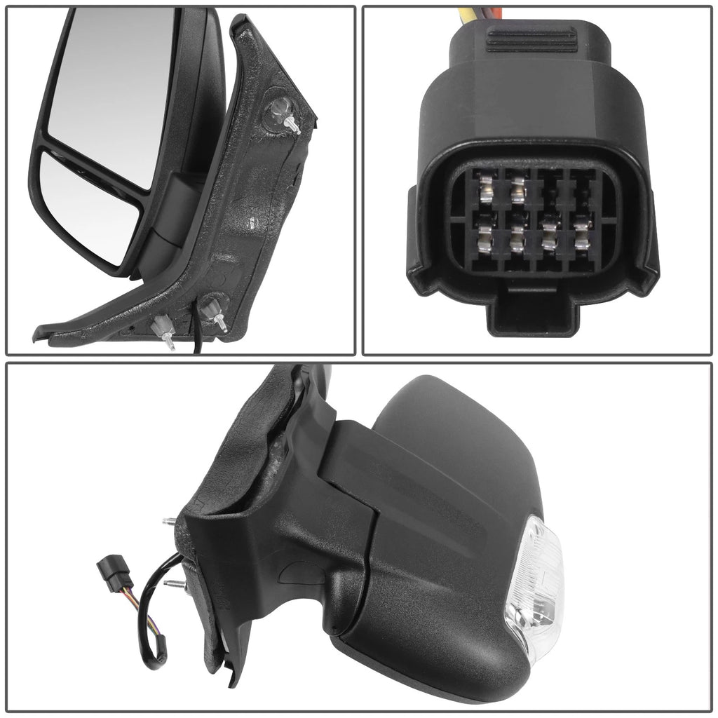 Power Short Arm Heat Signal Dual High Roof Mirror Driver Left for Transit (2018–2019)
