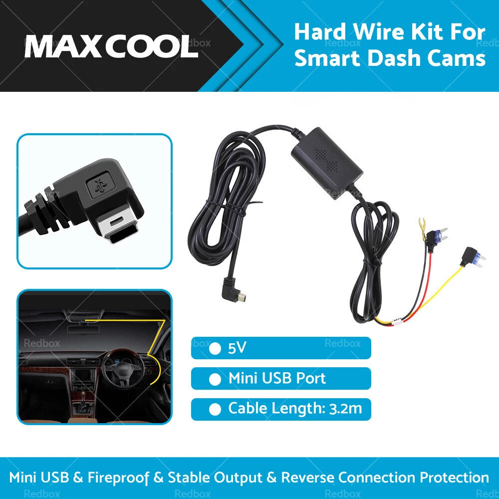 3.2m Hard Wire Kit for Uniden IGO CAM 85R (5V 3.0A)
