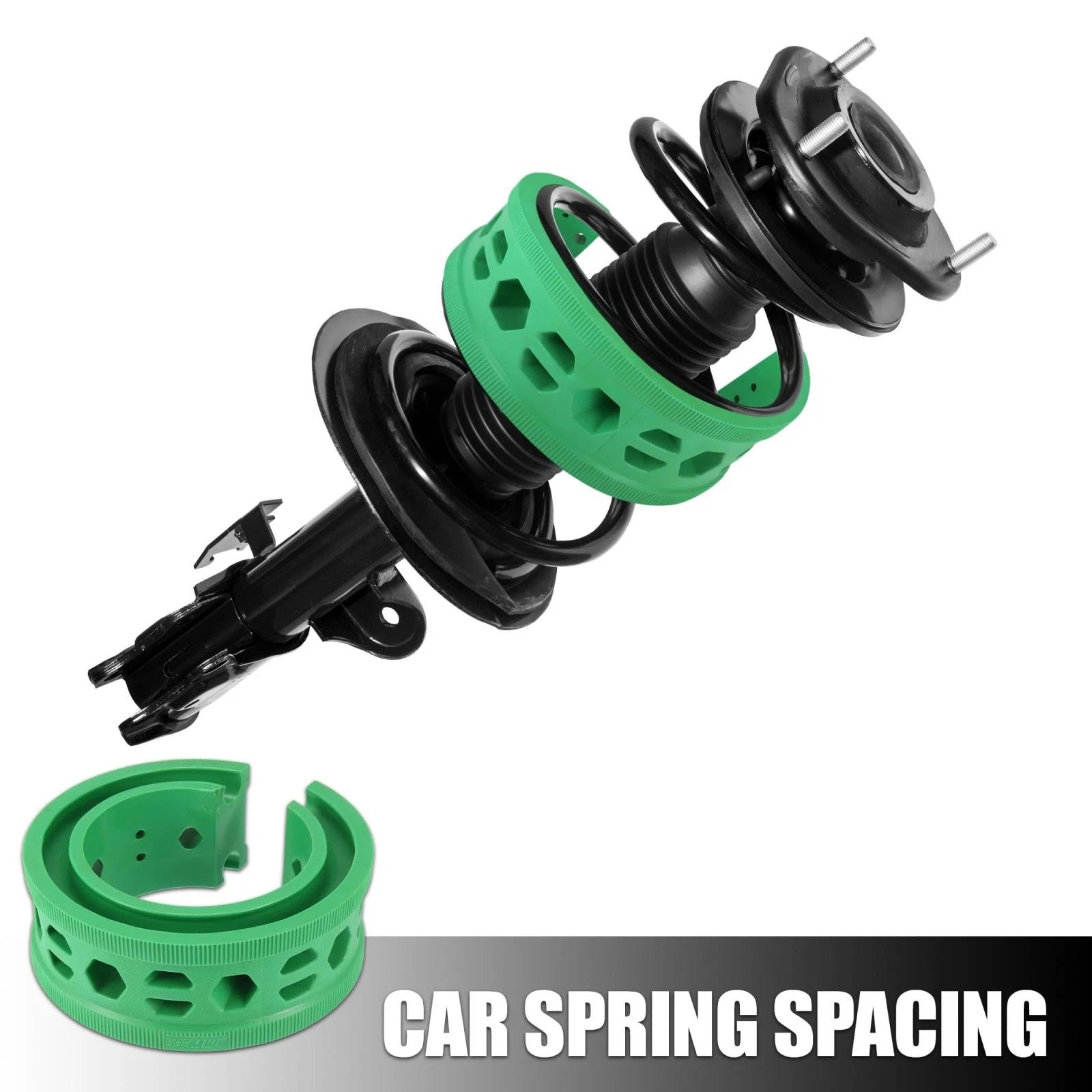 2X Green Coil Spring Rubber Buffer C Type for Ford, Chevy (Universal)