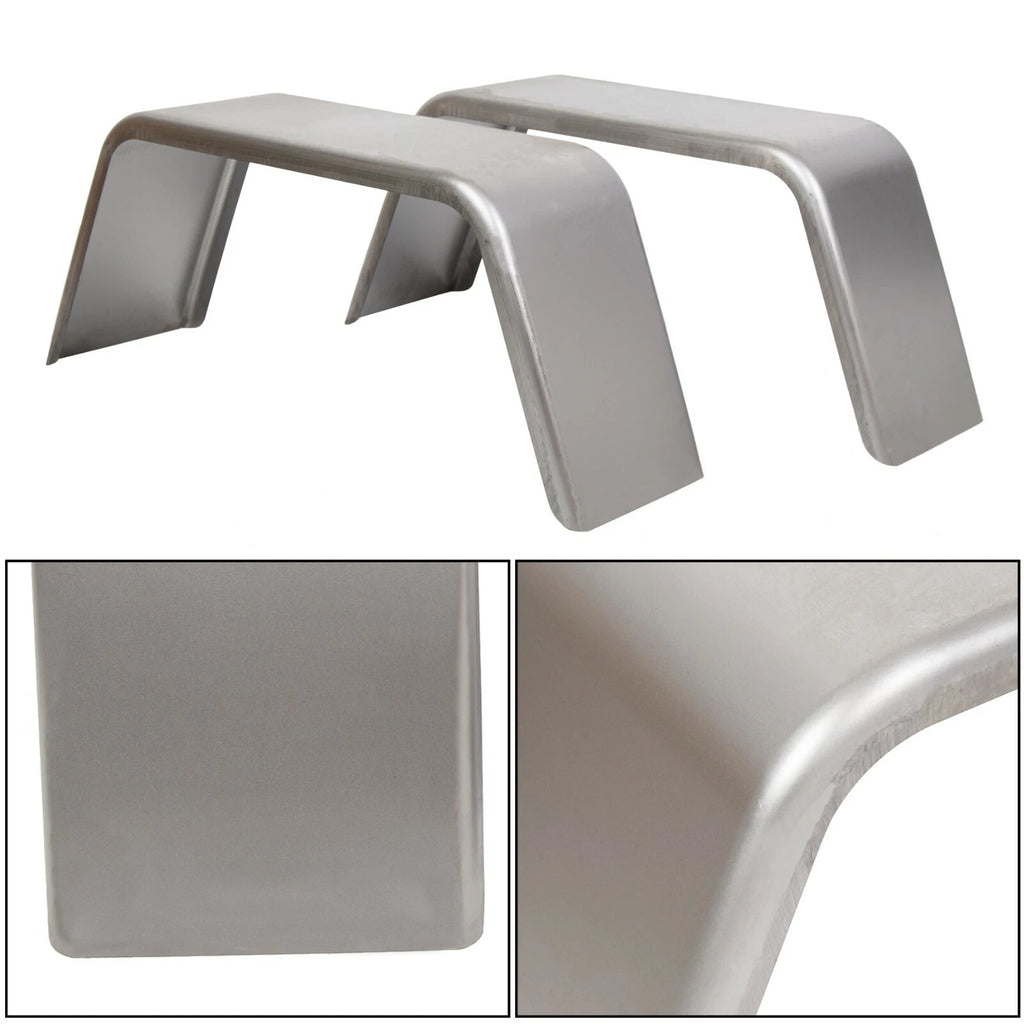 Square Trailer Fenders for Utility Cargo Trailer (14" - 16" Tires) Pair