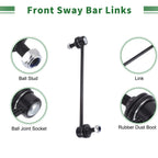 6pcs Front Suspension Kit Outer Tie Rod End Sway Bar Link for Toyota Corolla (2003–2008)