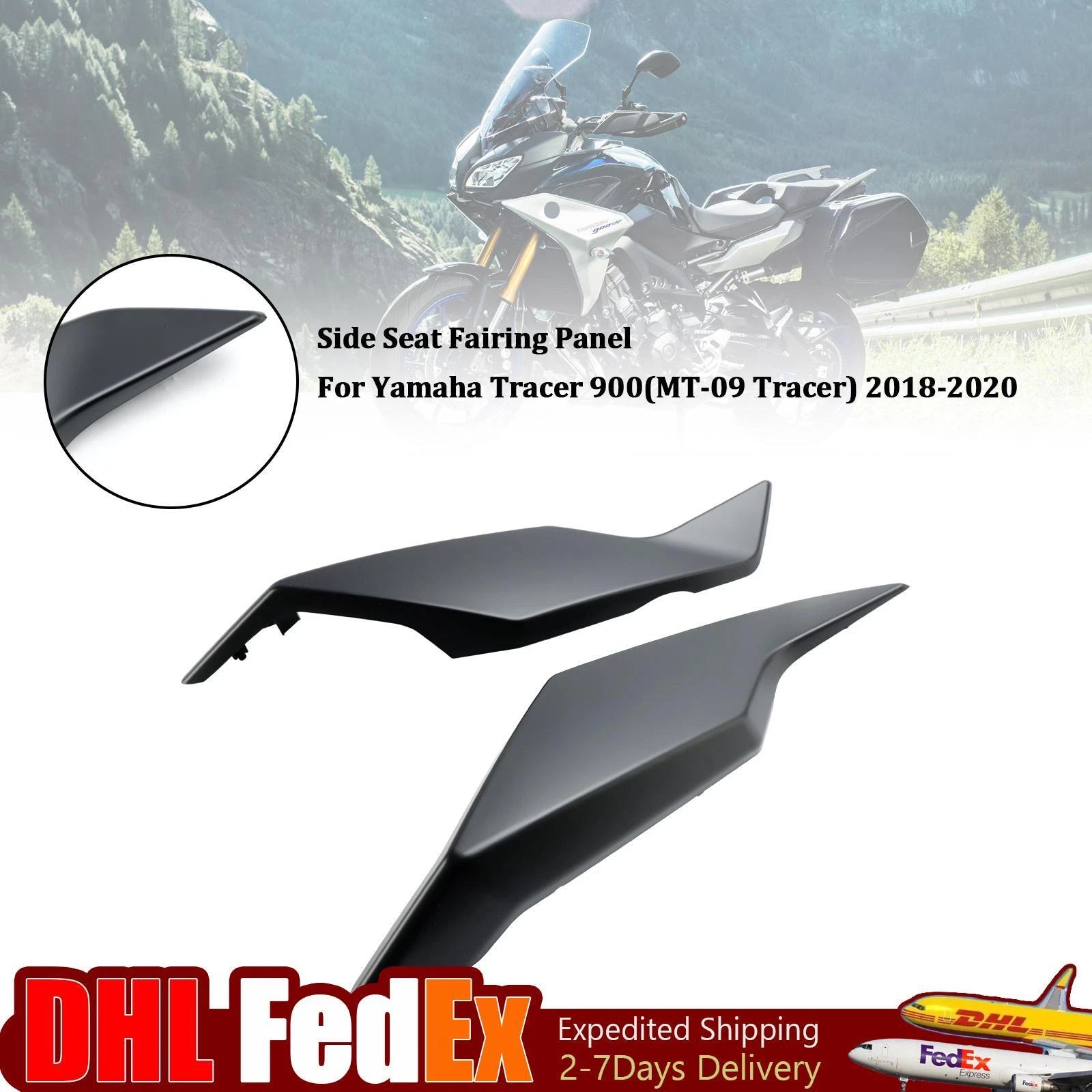 Rear Tail Side Seat Fairing Panel for Yamaha Tracer 900/GT (2018–2020) MBLK