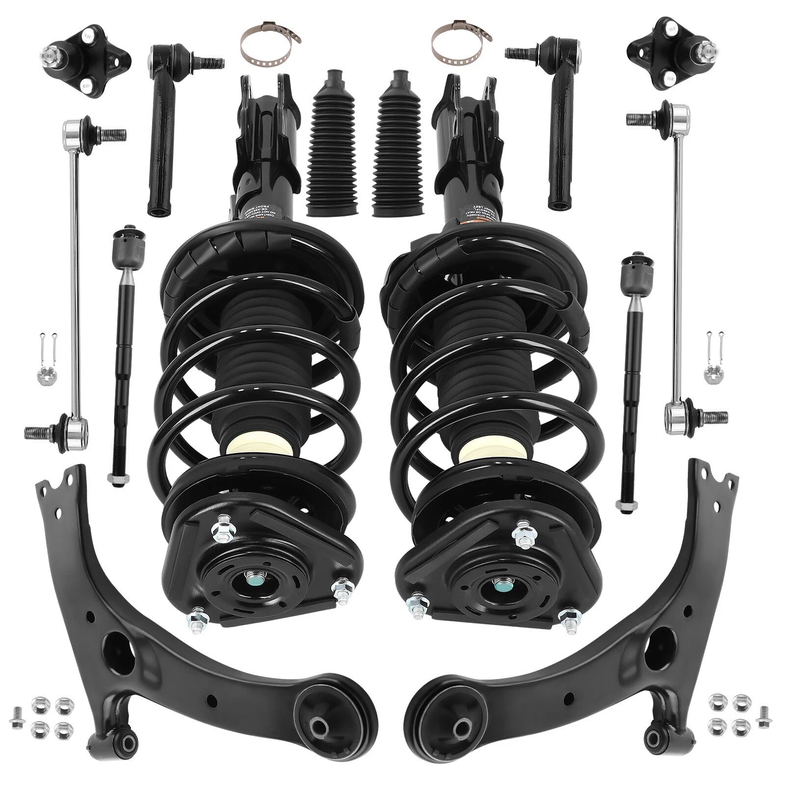 Front Rear Struts + Control Arm Sway Bar Kit for Toyota Corolla (2003–2008)