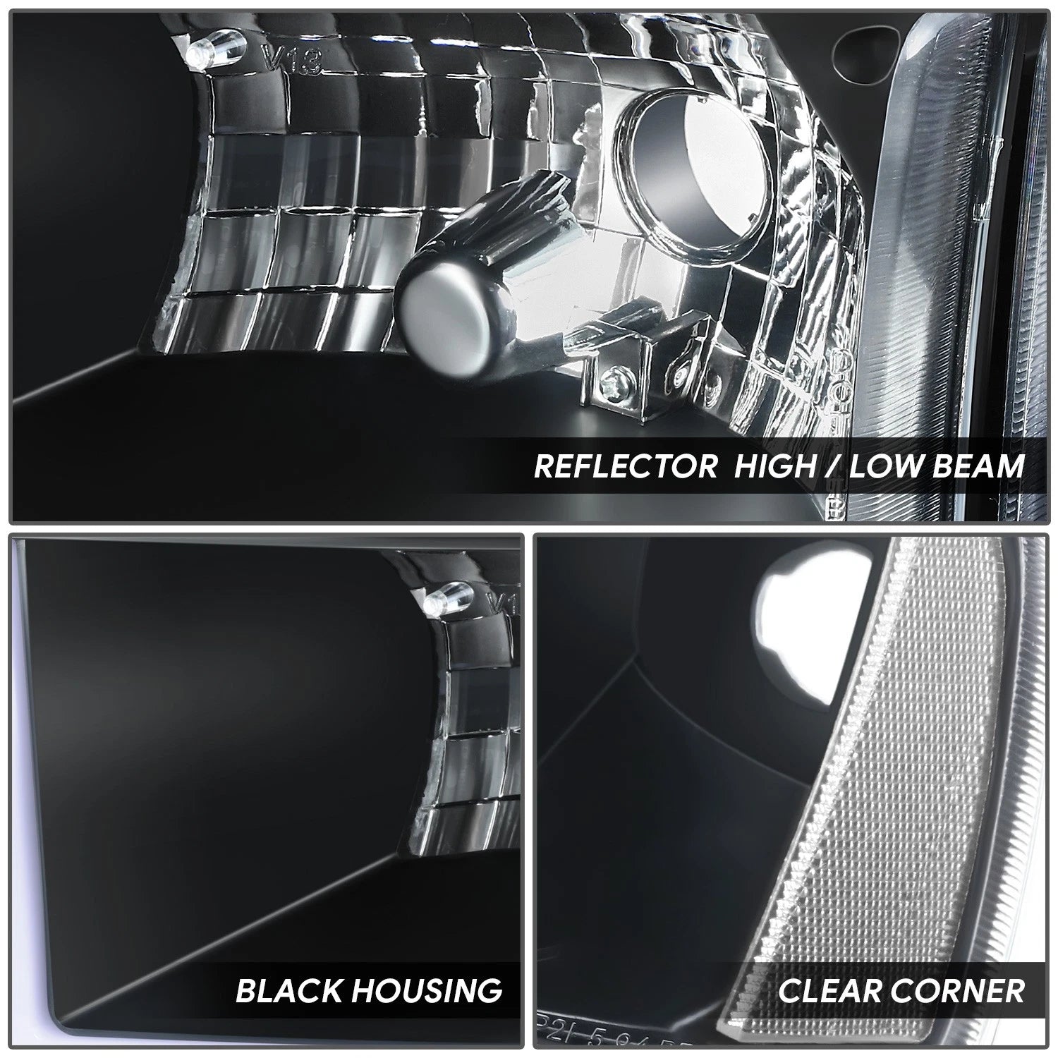 Switchback L-Tube LED Headlights for Dodge Ram 1500 2500 3500 (1994–2002)