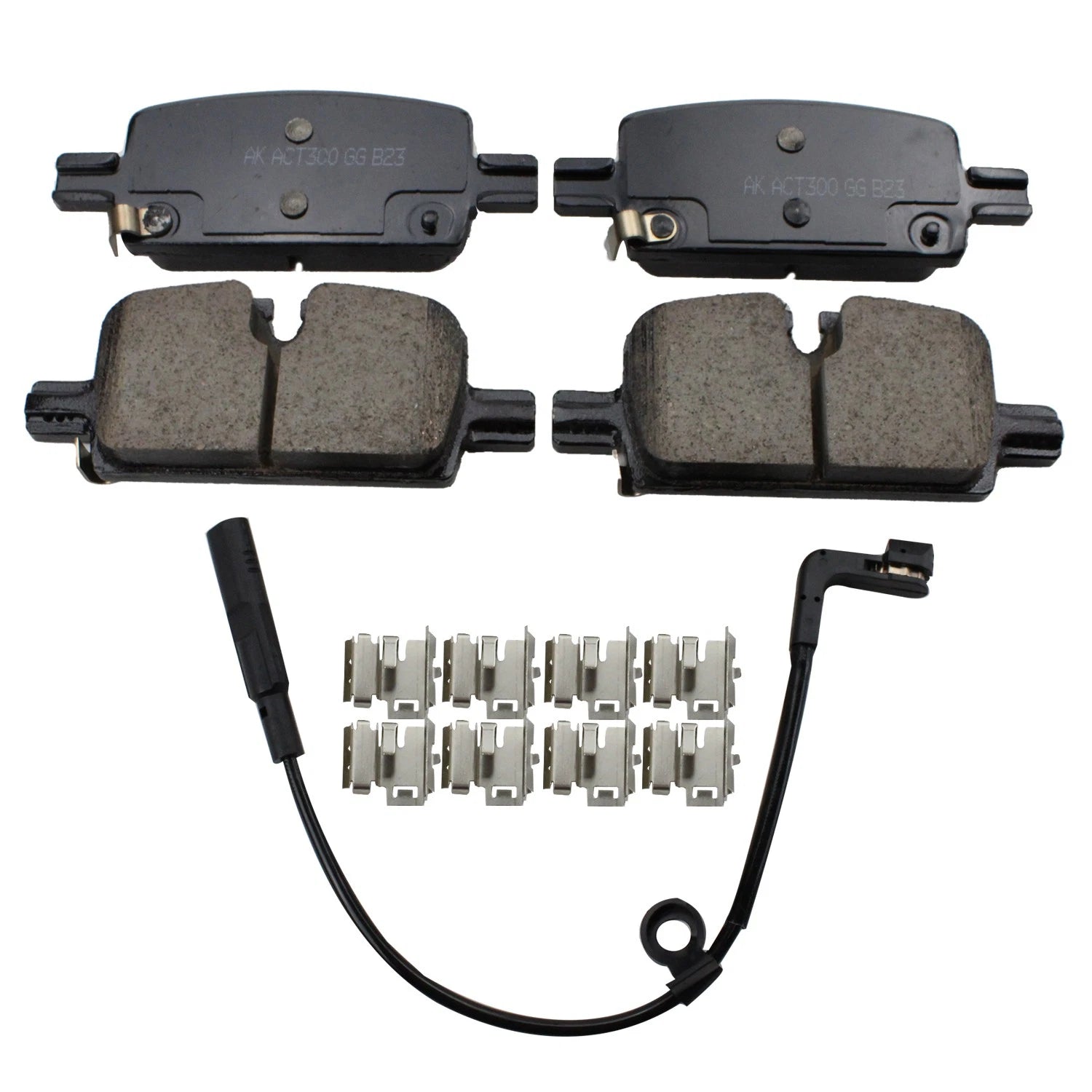 Set of 2 DuraGo Rear Rotors & Akebono ProACT Ceramic Pads for Silverado 1500 (2014–2018)