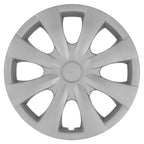 Push-On Silver Wheel Cover Hubcaps Replacement Set for Toyota Corolla (2009–2013)