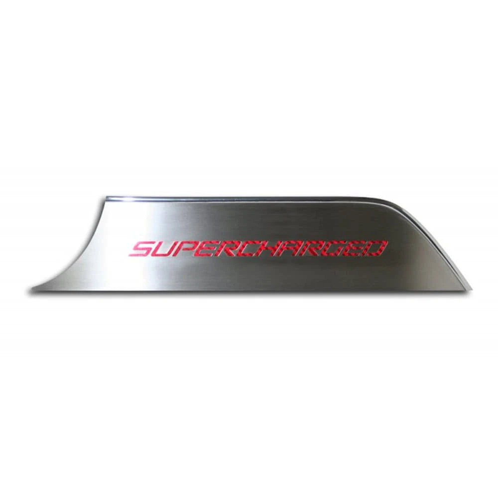 Door Panel Kick Plates with Supercharged Inlay for 2010–2015 Camaro