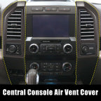 2X Carbon Fiber Pattern Central Console Air Vent Cover for Ford F-150 (2015–2019)