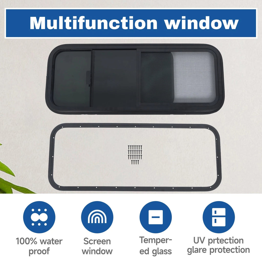 36" x 15" Horizontal Slider RV Window for Cargo Trailer