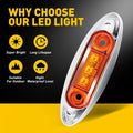 3X LED Side Marker Amber Lights for Truck Trailer RV (Waterproof)
