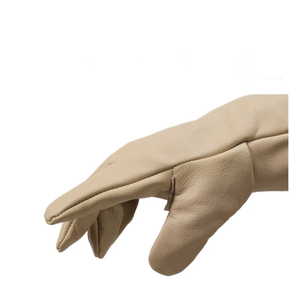 Cowhide Leather Welding Gloves for TIG Work (Heat Resistant, Canvas Sleeves)