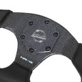 320mm Flat Dish Steering Wheel for NRG 3-Spoke (Suede, Blue Stripe)