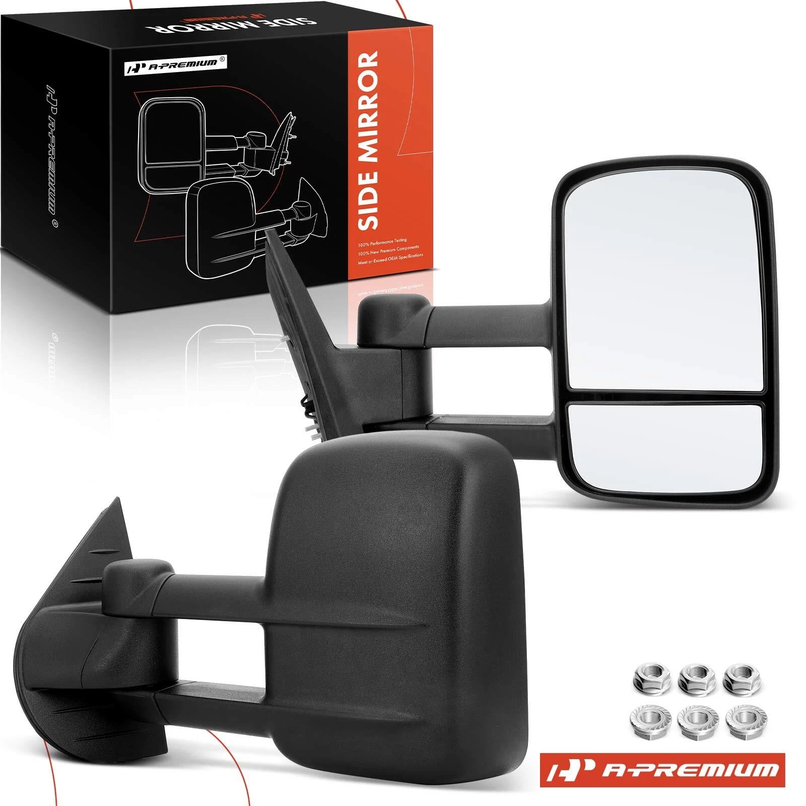 Pair Manual Towing Mirrors for Silverado 1500 (2007–2013)
