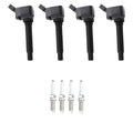 Set of 4 NGK Ignition Coils & Platinum Spark Plugs for Audi A3 A6, VW Golf R, Jetta (2006–2016)