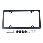 License Plate Frame Stainless Steel Black Slimline for BMW 82120010399