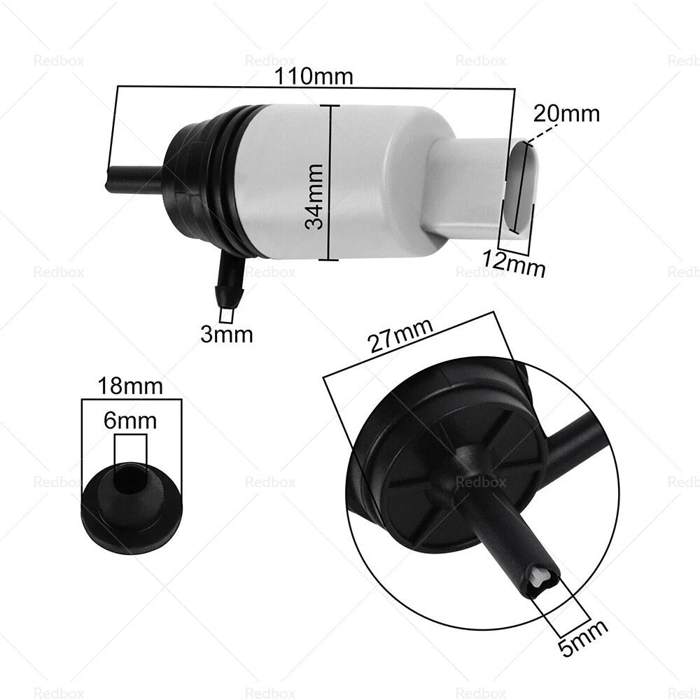 Wiper Washer Pump Kit for BMW E90 E91 E92 E87 E88 (2003–2011) 67126934160