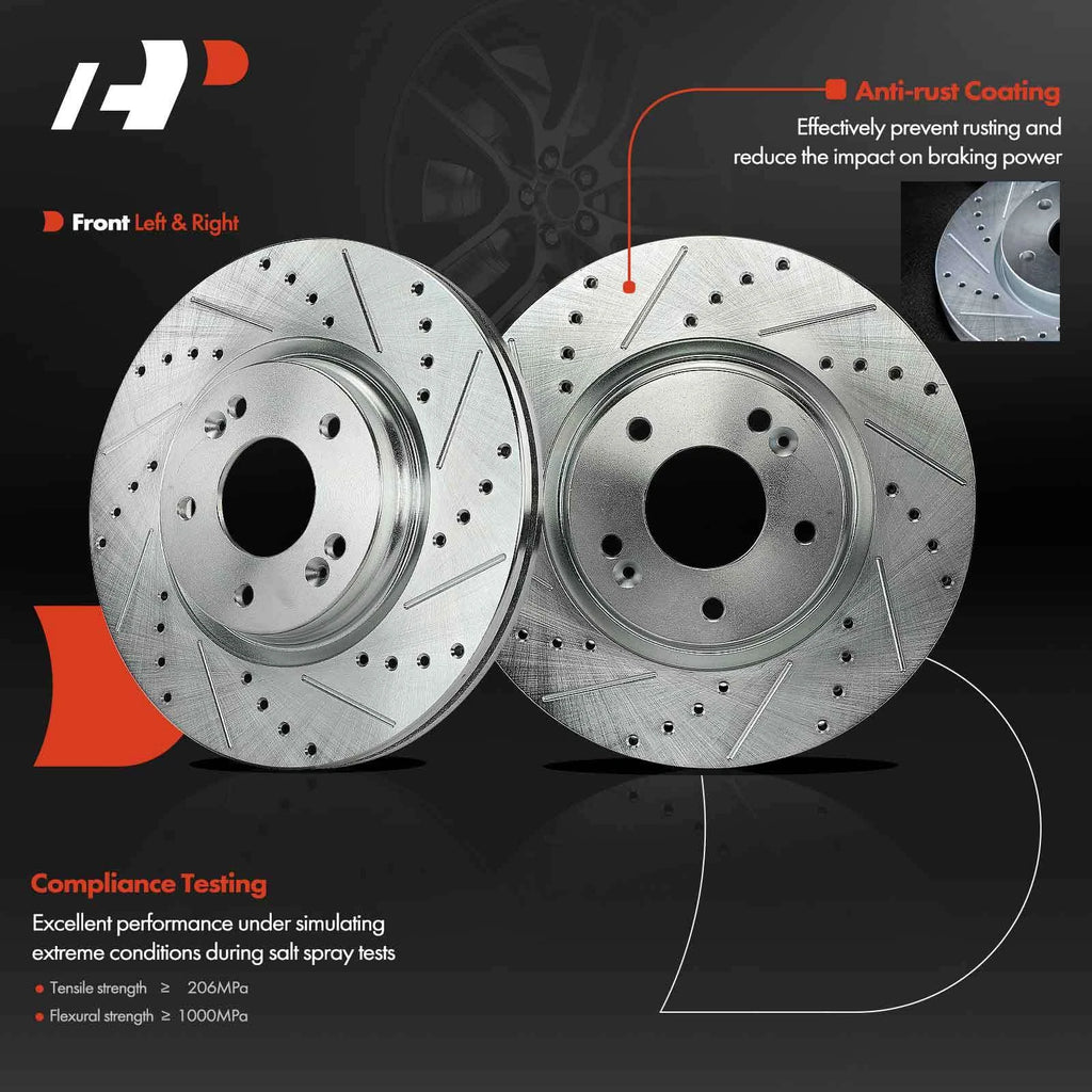 Front Side Drilled Brake Rotors for Hyundai Elantra (2017-2020)