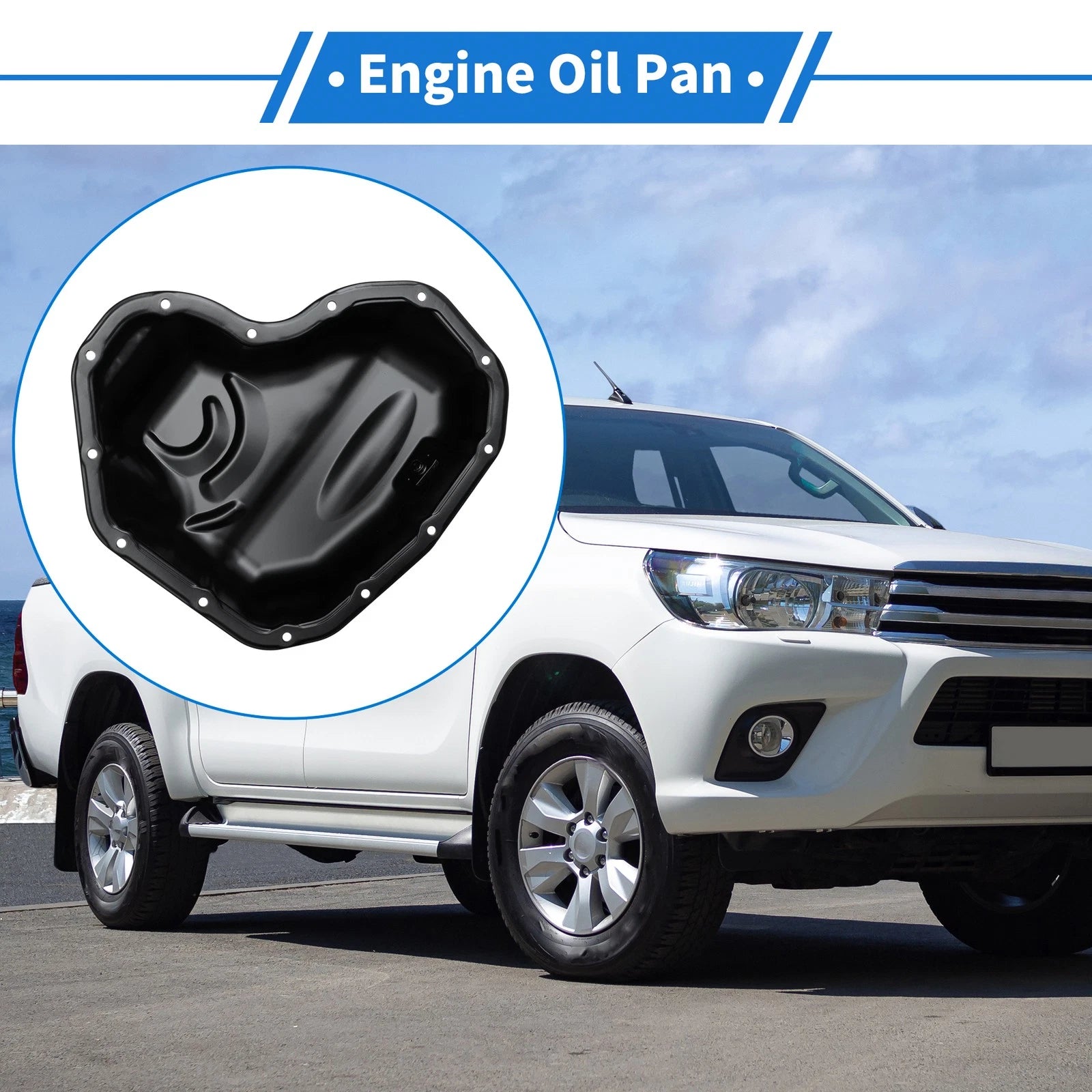 1 Pc Engine Oil Pan No.121010V040 for Toyota RAV4 (2009–2017) Steel Black
