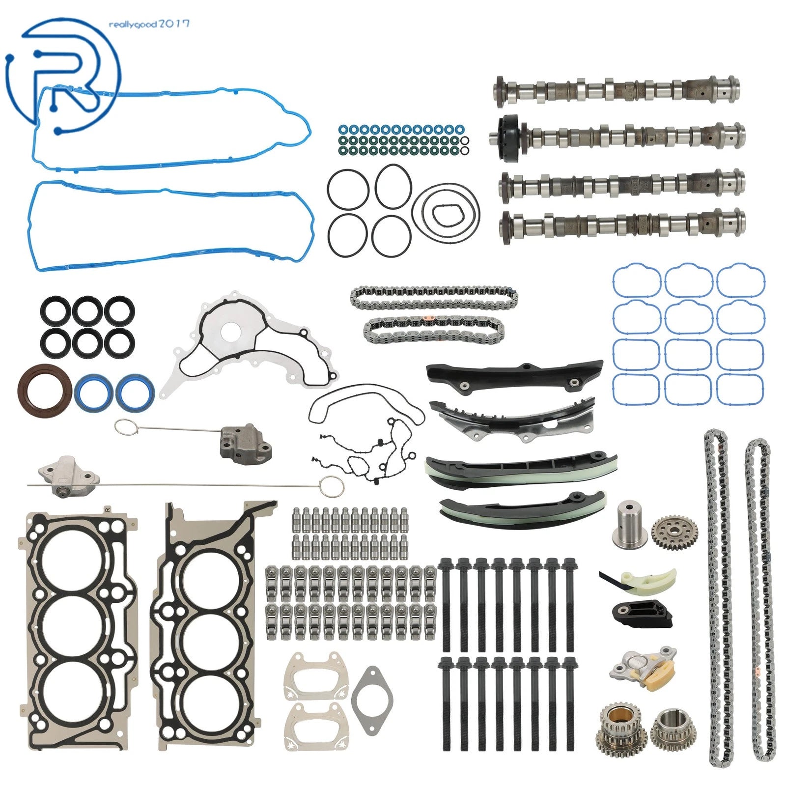 Cam Lifters Kit & Timing Head Gasket Kit for Chrysler Dodge Jeep Ram 3.6L (2011–2016)