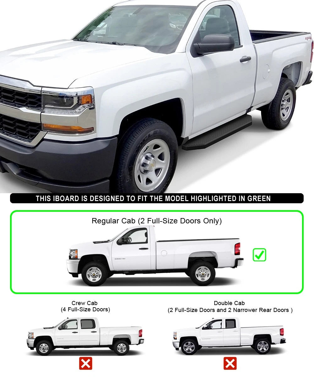 Running Boards for Silverado Sierra Regular Cab (2007-2018)
