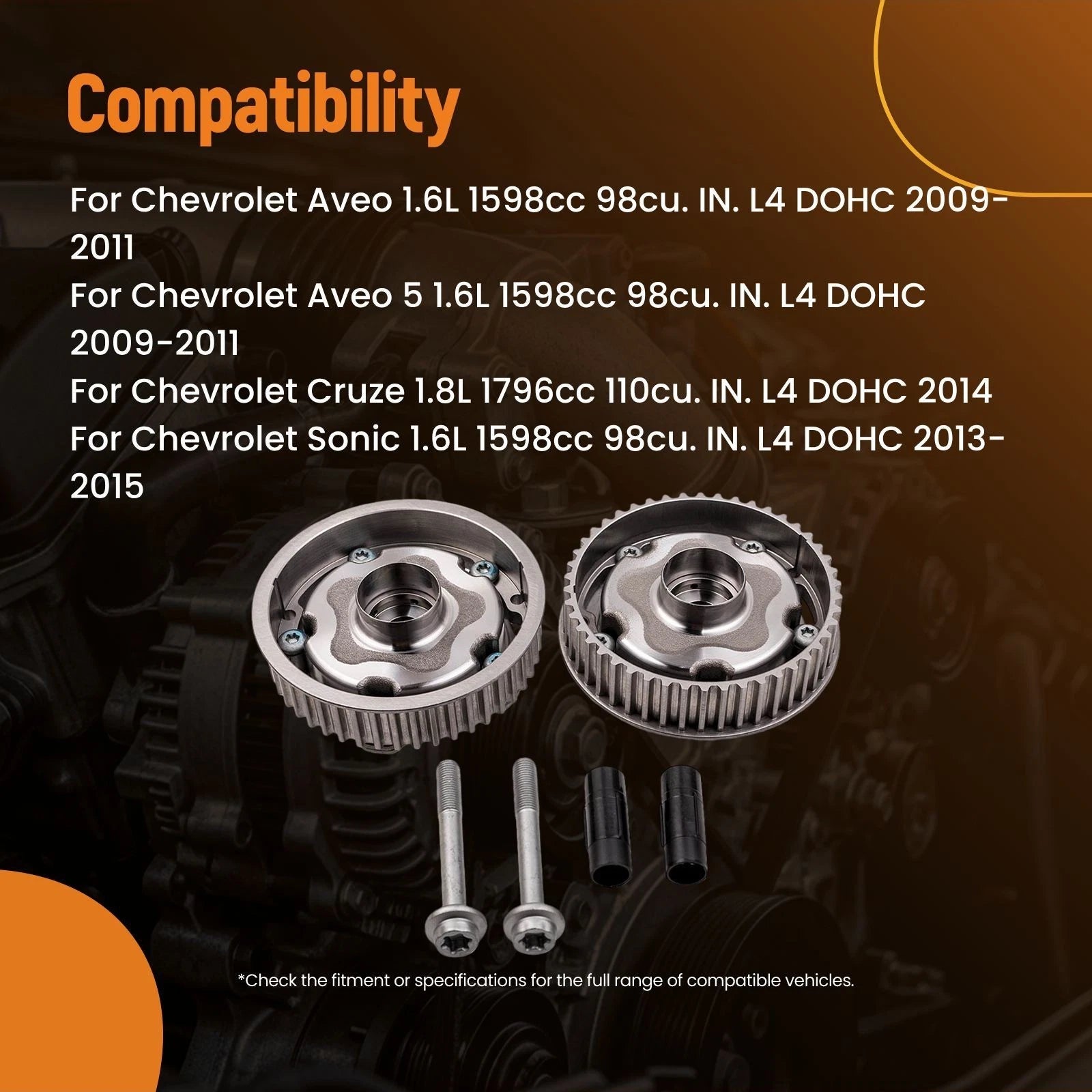 Engine Timing Gears for Chevrolet Aveo Pontiac G3 Saturn Astra (2008–2011)