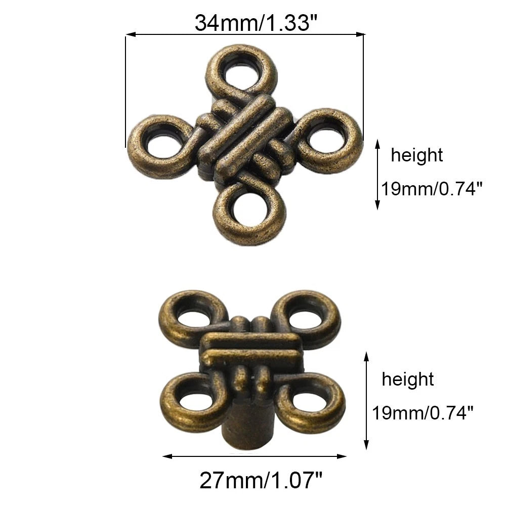 2X Zinc Alloy Antique Drawer Cabinet Door Knob Pull for