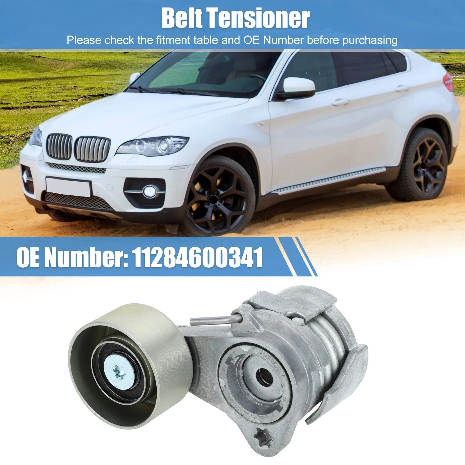 Belt Tensioner Assembly for BMW 740i 740Li F01 F02 E71 X6 N54 (2009–2015) 11284600341