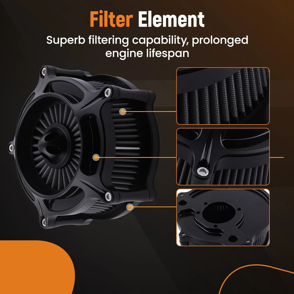 Black Aluminum Air Cleaner Assembly for Harley Sportster XL (2004–Present)