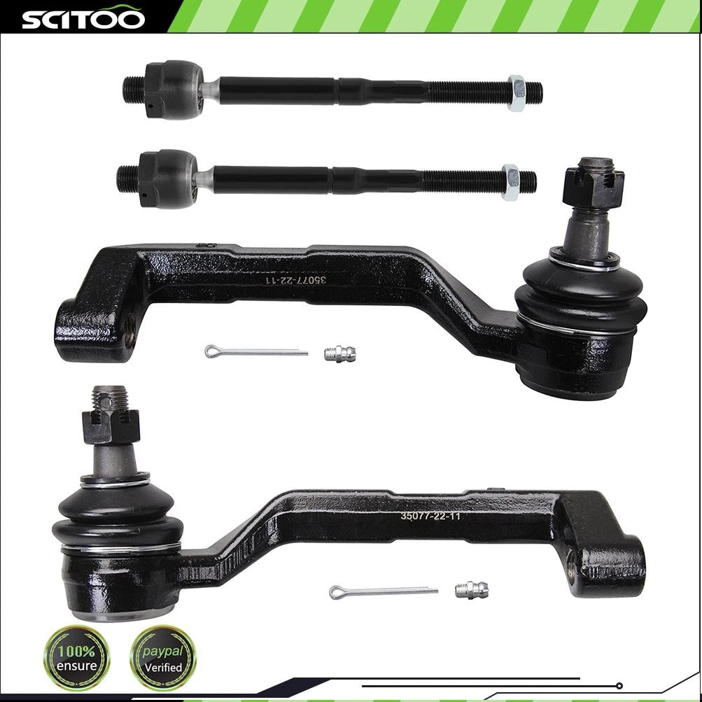 Set of 4 Front Tie Rod Ends for Dodge Charger (2007–2010) AWD Models