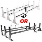 3X Adjustable Van Roof Ladder Rack 68"-75" for Chevy Ford GMC Express (2010–2023)