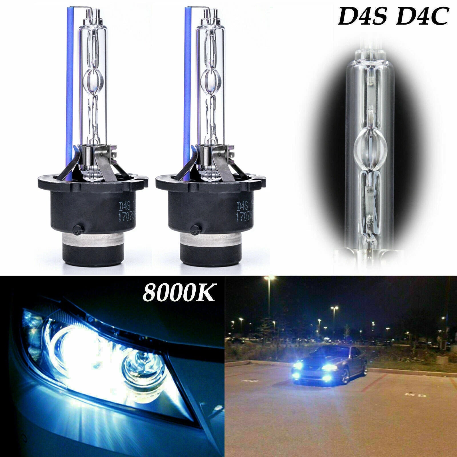 D4S HID Headlight Bulb for Lexus GS450 IS250 SC430 GS300 (8000K)