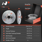 Front Drilled Brake Rotors & Pads for Nissan Frontier