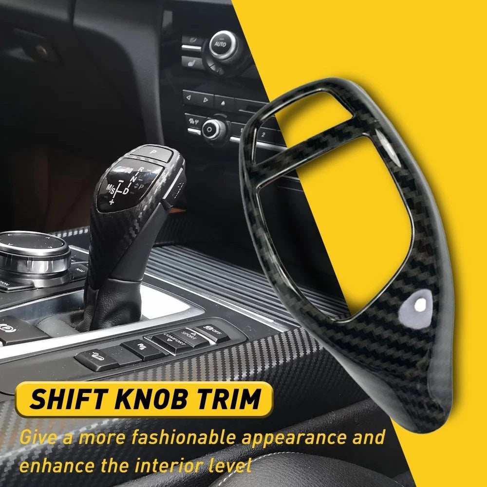 Carbon Fiber Gear Shift Cover Knob Trim for BMW F20 F21 1-Series (2012–2019)