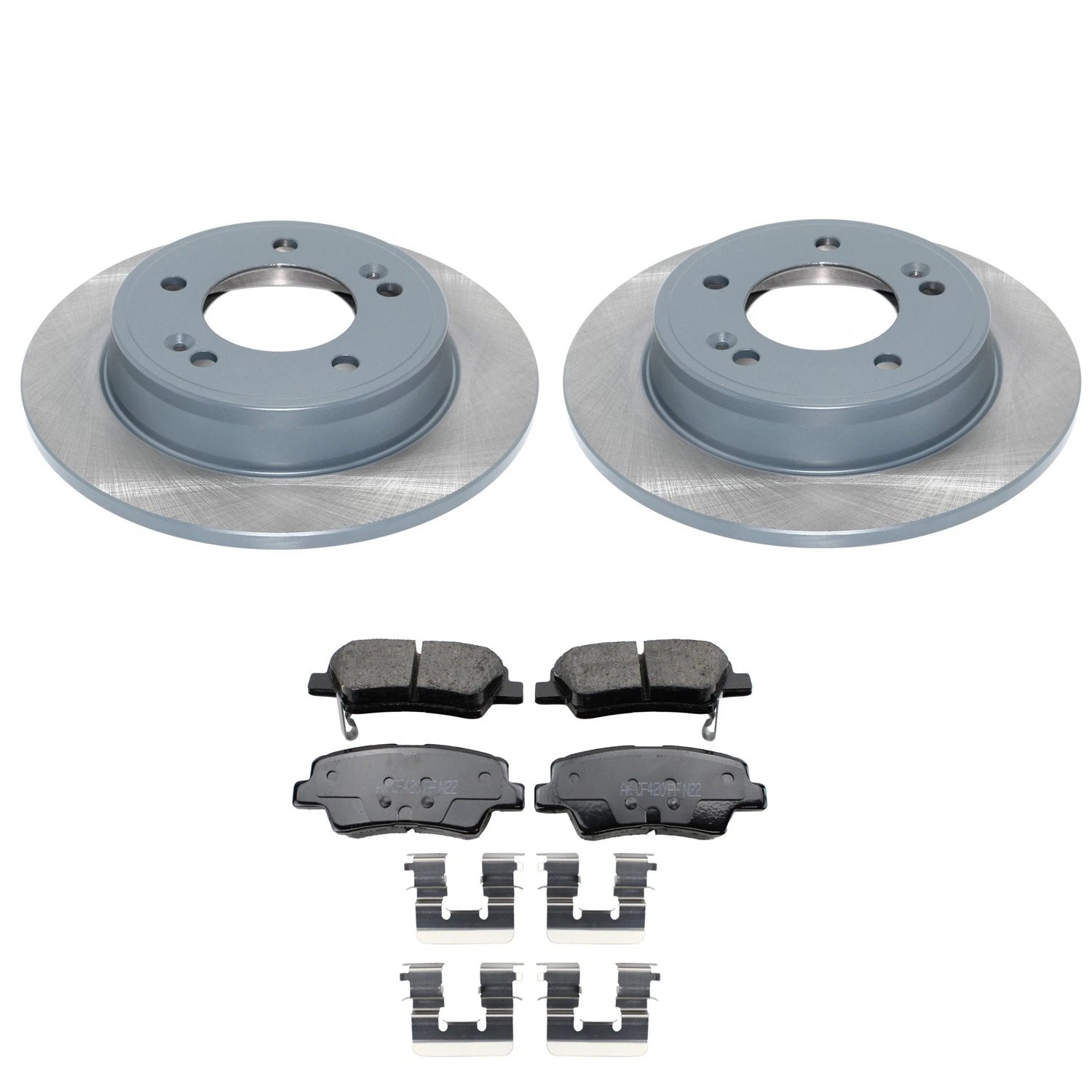 DuraGo Rear Rotors & Akebono ProACT Ceramic Brake Pads Kit for Veloster (2012–2017)