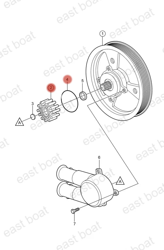 Impeller Repair Kit for Volvo Penta (21214595, 21214599, 21214596, 21427730)