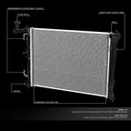 Aluminum Core Cooling Radiator for Hyundai Elantra (2007–2012) DPI 2928